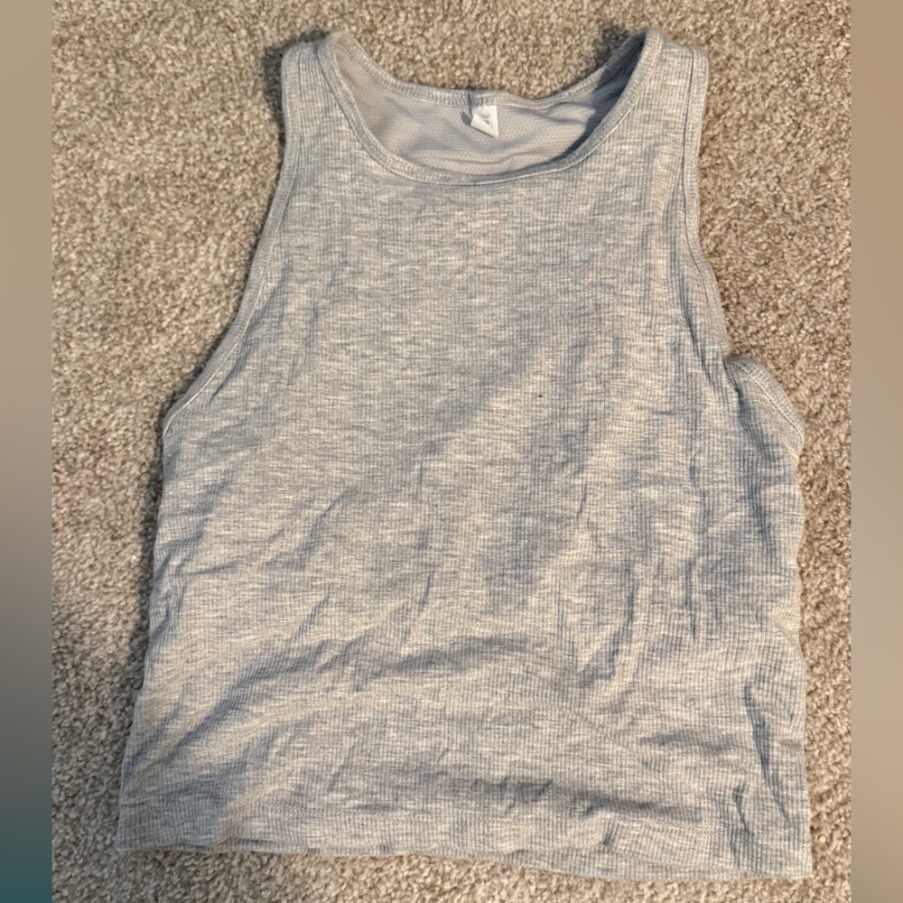 Yogalicious Light Gray Sleeveless Top